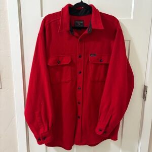 Woolrich Men's Red Wool Blend Shirt Jacket Shacket Size XL